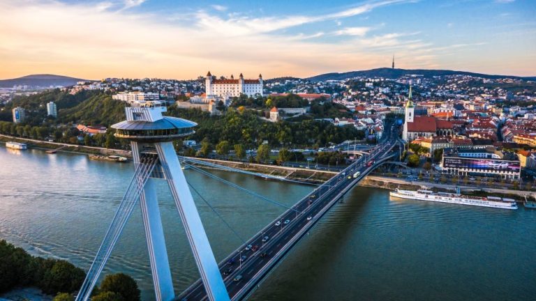 Slovakia by train, Bratislava panorama