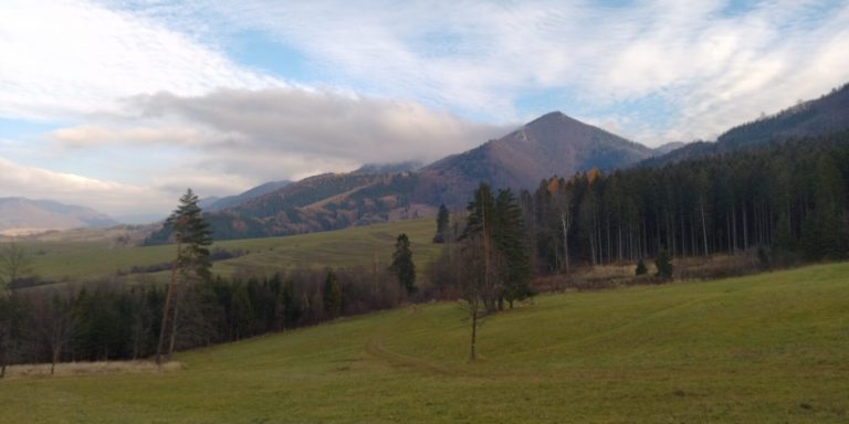 Small Fatra mountains during active school group tour to Slovakia