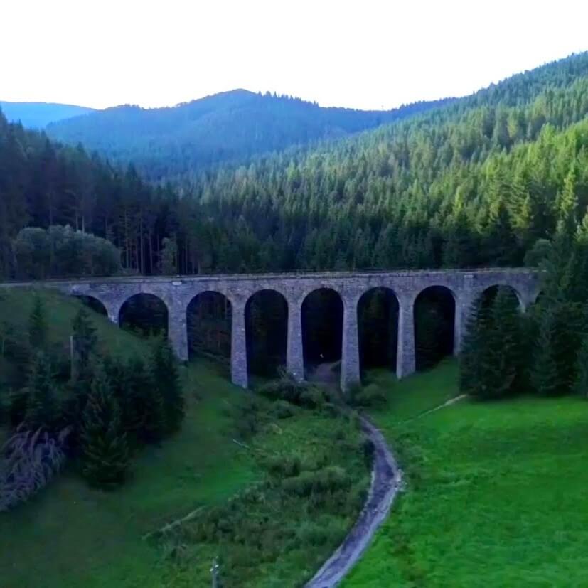 Chamrocsky viaduct in Telgart, Slovakia. 