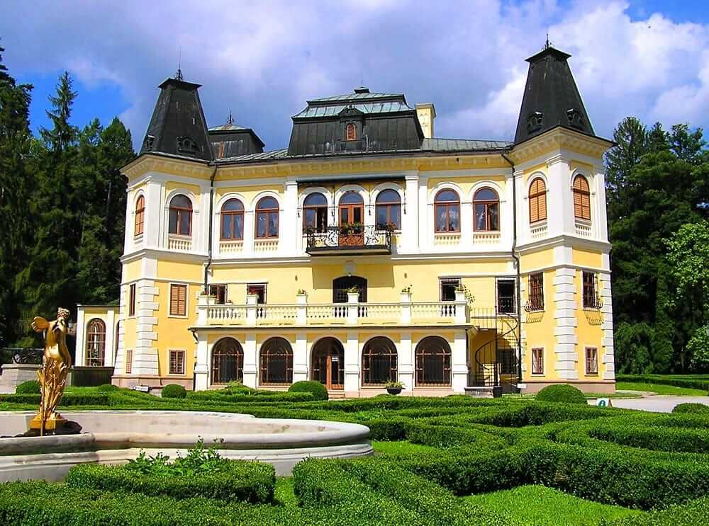 Exteriors of Betliar castle, one of the most beautiful castles of Slovakia