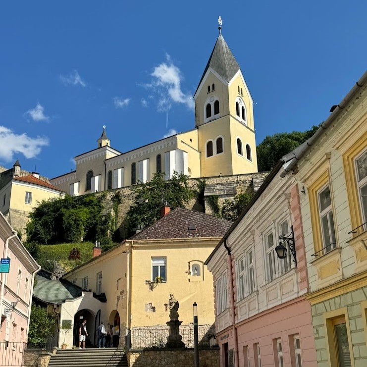 Parish Church in Trenčín rising above the historic centre, Trenčín 2026