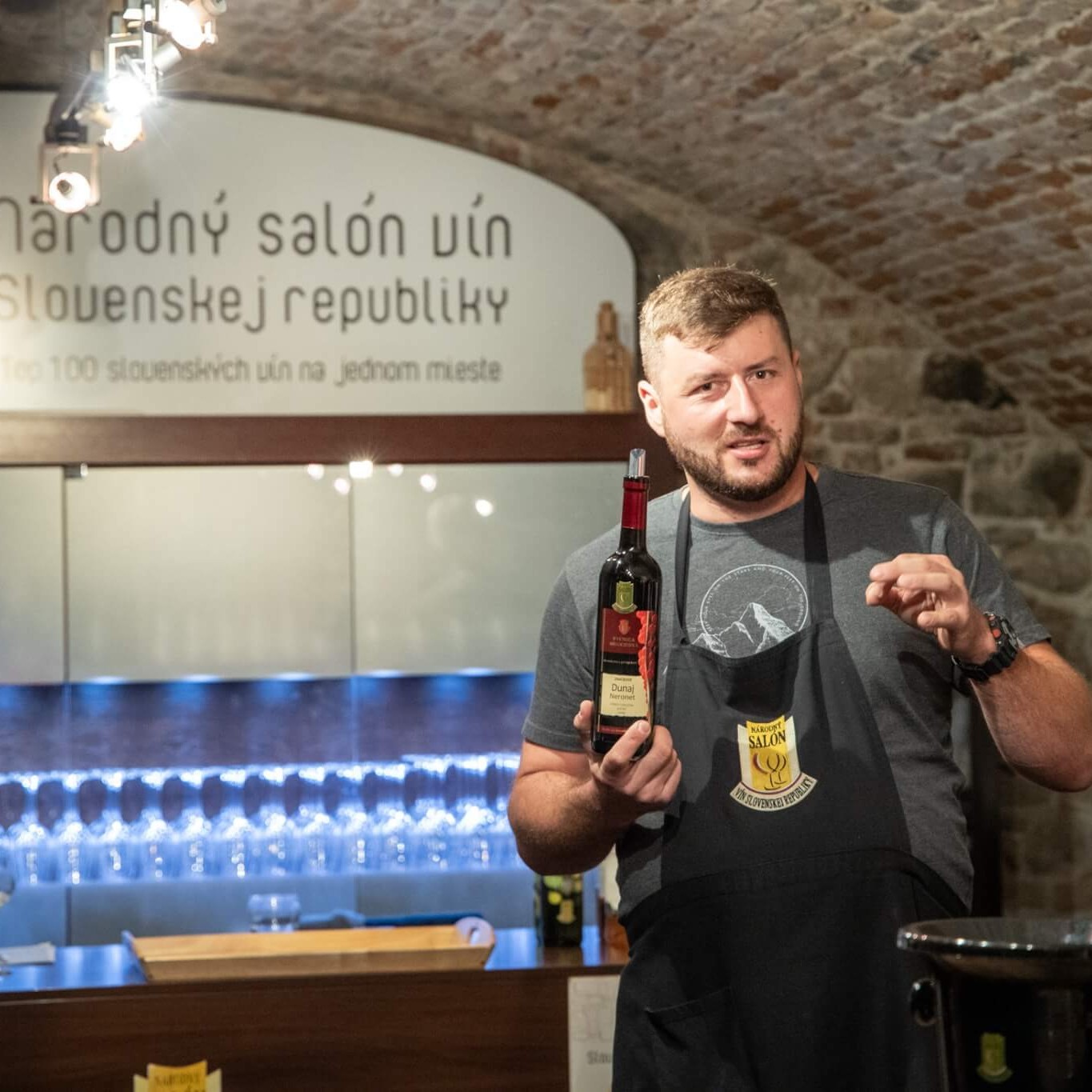 Private wine tasting with a sommelier at the National Wine Salon of Slovakia in Bratislava.